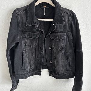 Free people black jean jacket